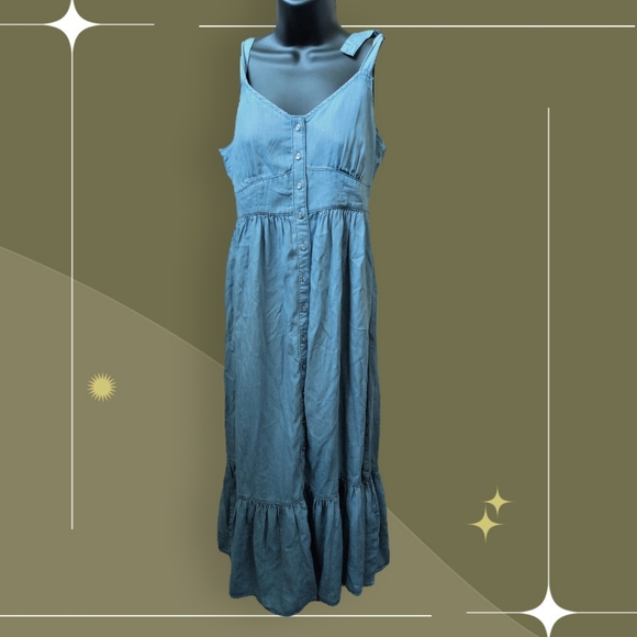 ✨ Levi's Katherine Jean Tiered Maxi Dress Size S - Picture 1 of 7
